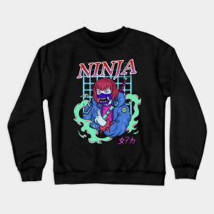 Japanese Cyberpunk Ninja Crewneck Sweatshirt